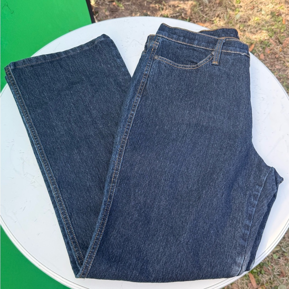 Anne Klein Metropolitan Straight Leg Jeans - Dark Indigo Wash - Size 10 - Picture 5 of 11